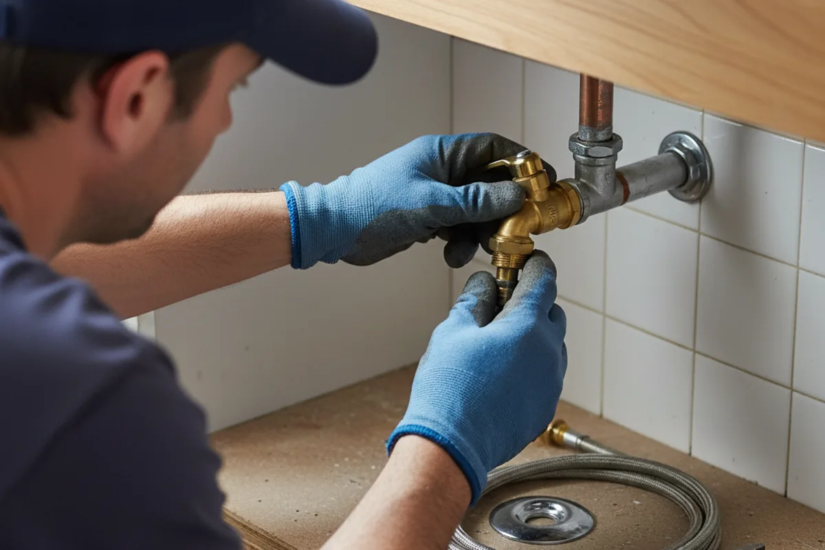 Shutoff valve and fitting work during Faucet and Fixture Repair in Flagstaff